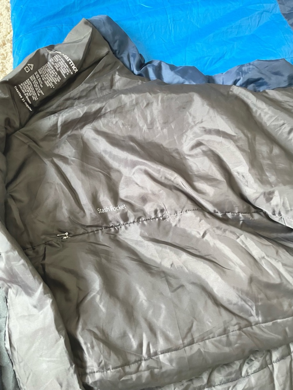 Marmot Trestles 15 Regular Length Sleeping Bag Lightweight Packable Backpacking - Picture 9 of 15